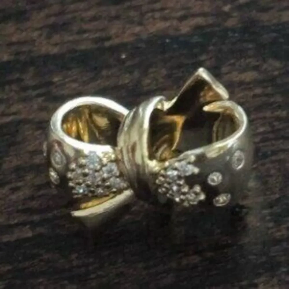 Authentic Sparkling Bow Pandora Charm